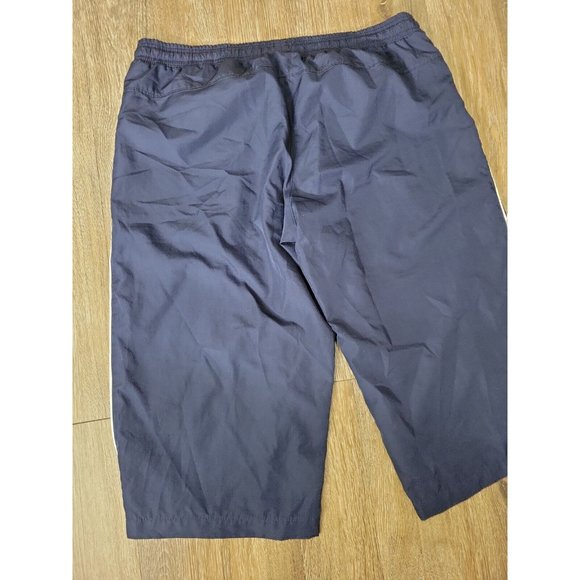 Nike Athletic Dept. Women's L Navy White Trim Track Pant Capri Elastic Waist - Picture 7 of 8
